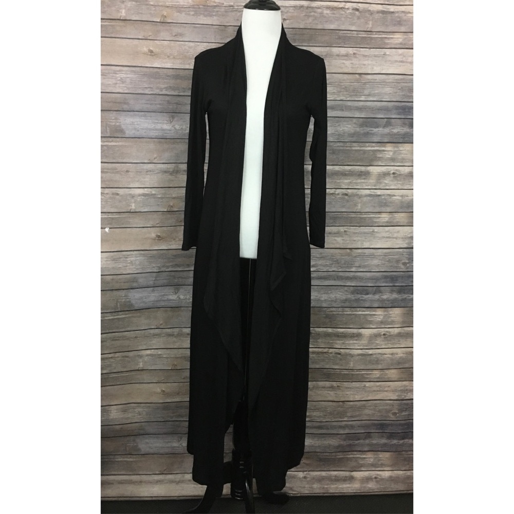 Objex Long Cardigan In Black
